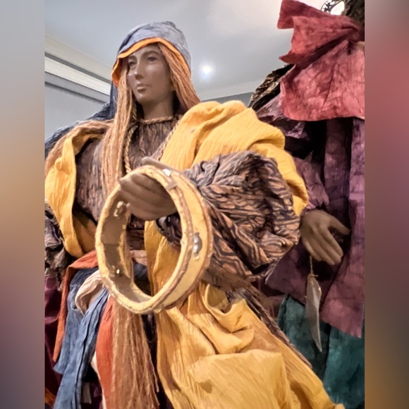 Two Paper Maché Figurines, Handcrafted Clay Sculptures, Eclectic Home Decor - Picture 14 of 15